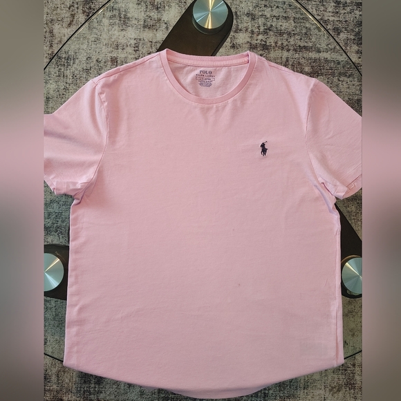 Polo by Ralph Lauren Men's Light Pink Tee - Picture 1 of 3
